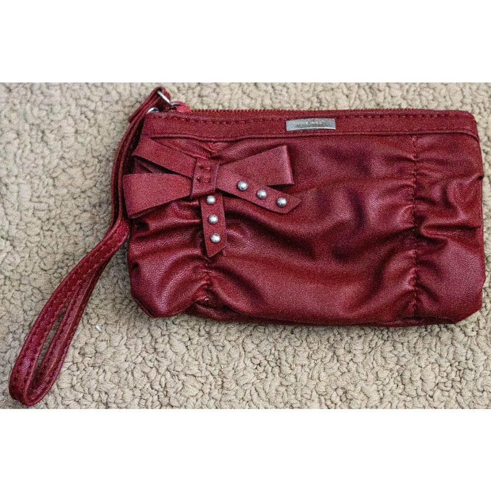 NINE WEST - Dark Red Clutch/Wristlet